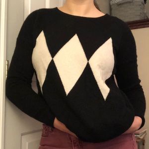 Black & White Cashmere Sweater